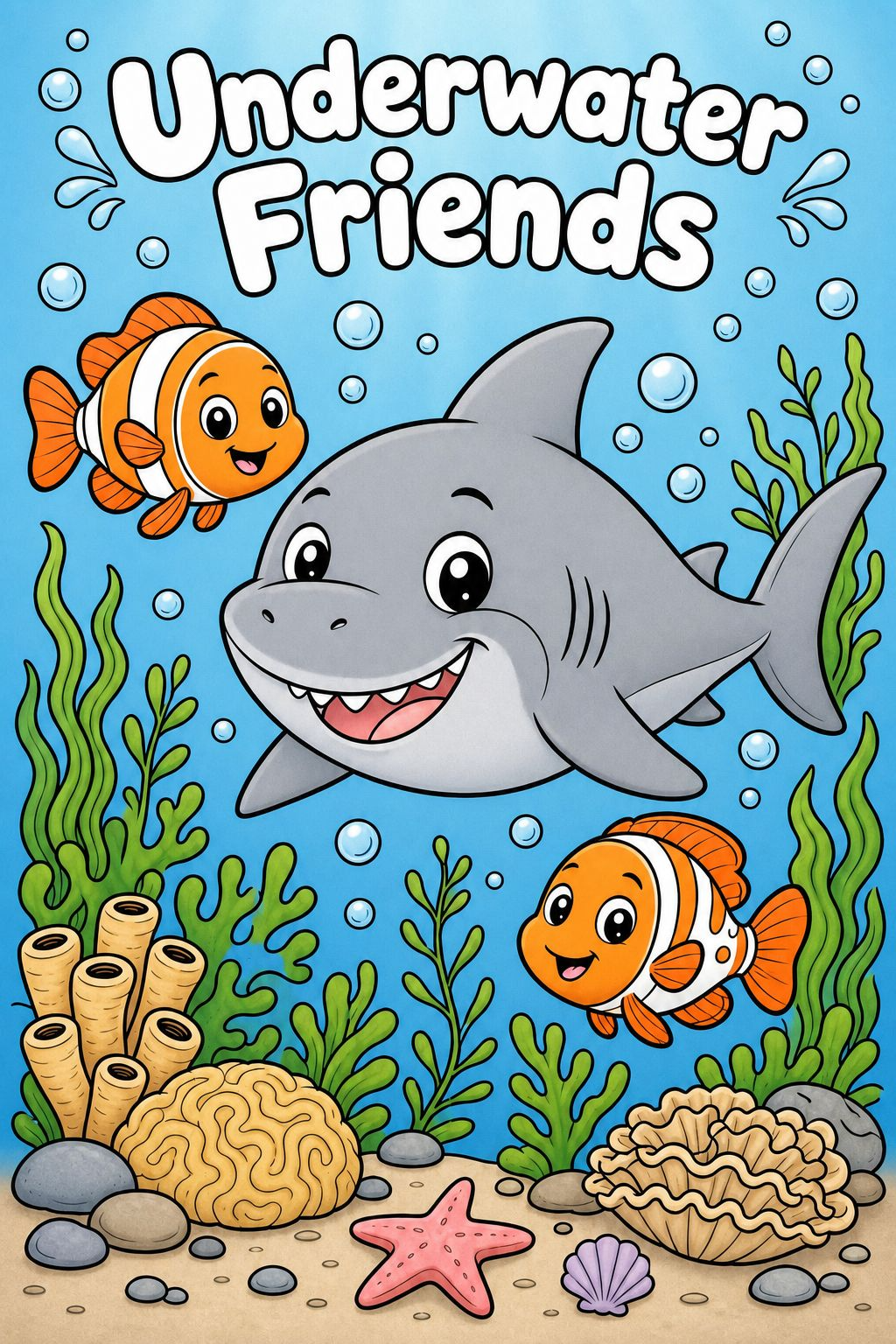 Shark Coloring Book for Kids: Ocean Animals, Creative Fun (Printable)