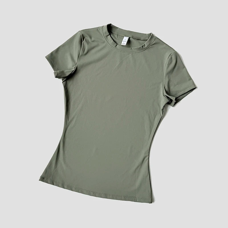 Women Yoga Top Seamless Sport T Shirts Fitness Clothes Short Sleeve Yoga Shirt Gym Top Running  Active Wear