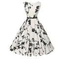 Summer Vestidos Dress Clothing Floral Robe Retro Swing Casual Vintage Rockabilly Dresses