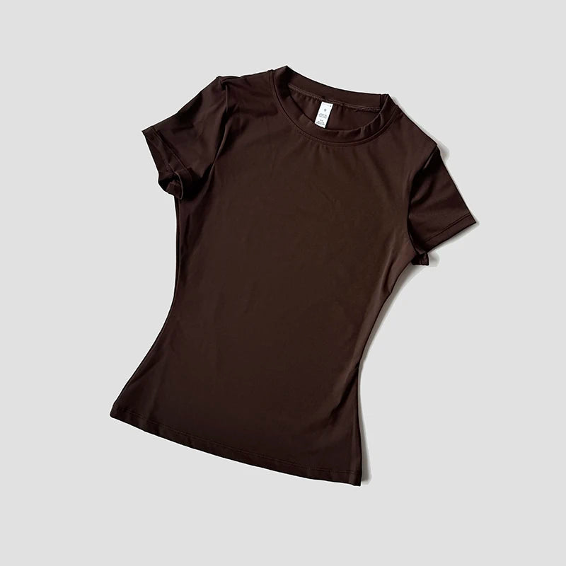 Women Yoga Top Seamless Sport T Shirts Fitness Clothes Short Sleeve Yoga Shirt Gym Top Running  Active Wear