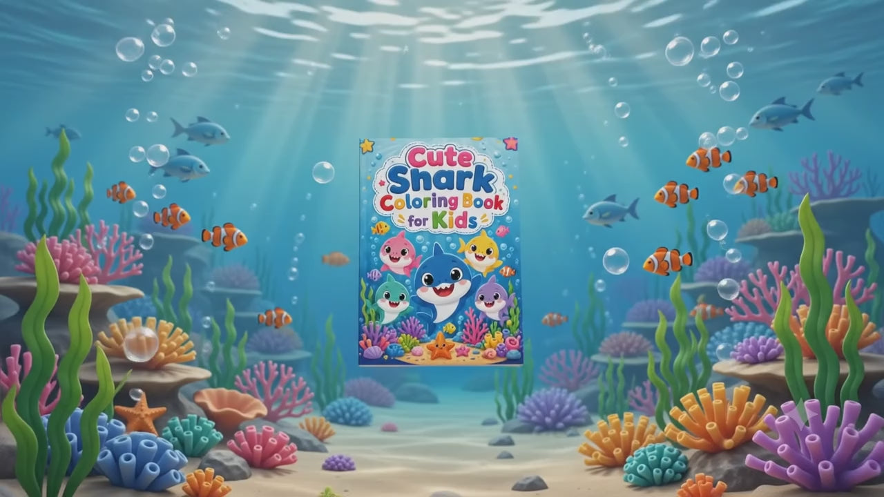 Shark Coloring Book for Kids: Ocean Animals, Creative Fun (Printable)